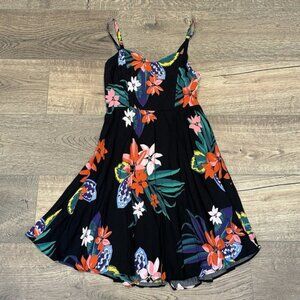 OLD NAVY Womens Smocked Tropical Sundress Size S Colorful Beach Vacation